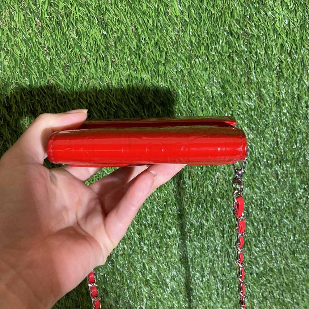 ❤️ Christian Dior Patent Leather Wallet On Chain - Picture 13 of 17